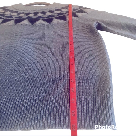 NWT Ann Taylor Fair Isle Sweater, size L, blue gray, excellent condition! - Picture 8 of 10
